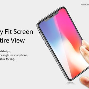 Vetro temperato 3D invisibile e antipolvere per iPhone X