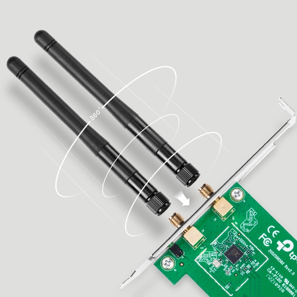 TP-Link Scheda PCIe Wifi N 300Mbps tecnologia MIMO - TL-WN881N - immagine 2