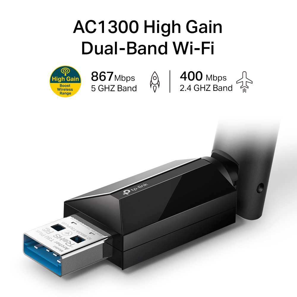TP-Link Chiavetta USB 3.0 WiFi AC1300 - Archer T3U Plus - immagine 2