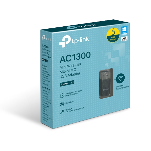 TP-Link Scheda di rete Wi-Fi USB AC1300 MU-MIMO dual band - Archer T3U - immagine 2