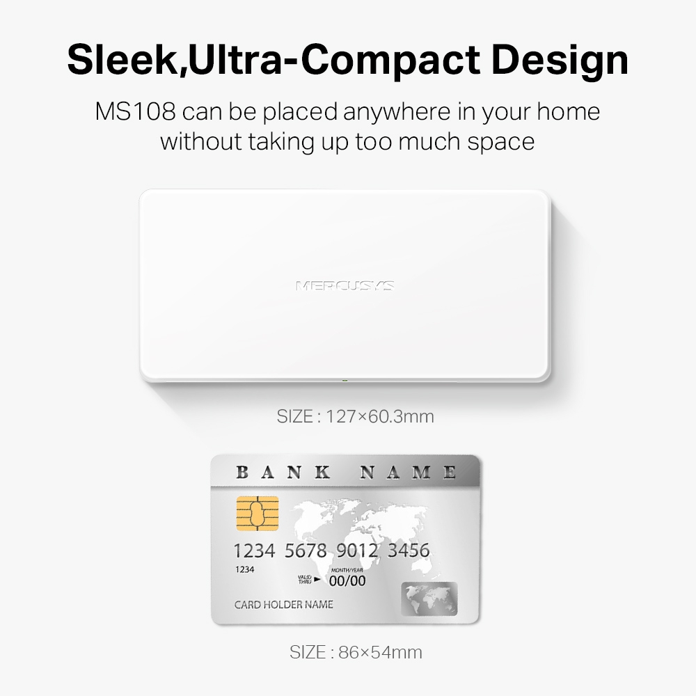 Switch Desktop 8-Porte 10/100Mbps - Mercusys MS108 - immagine 2