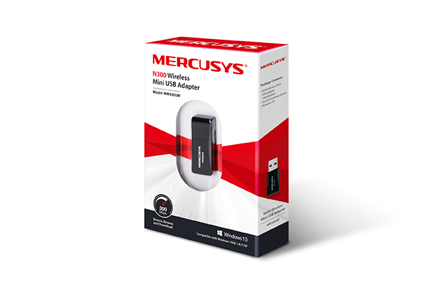 Mercusys Mini scheda Wireless N300 USB 2.4GHZ - MW300UM - immagine 2