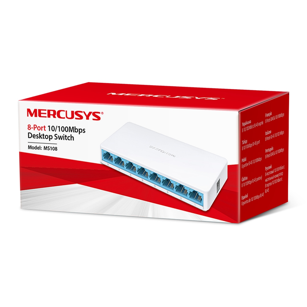 Switch Desktop 8-Porte 10/100Mbps - Mercusys MS108 - immagine 4