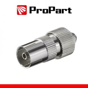 Presa antenna TV 75 Ω 9.5mm metallica