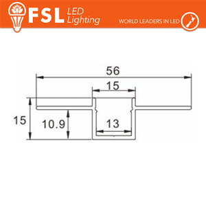 BARRA  ALLUMINIO 6063 - Raso CARTONGESSO - 2m SILVER