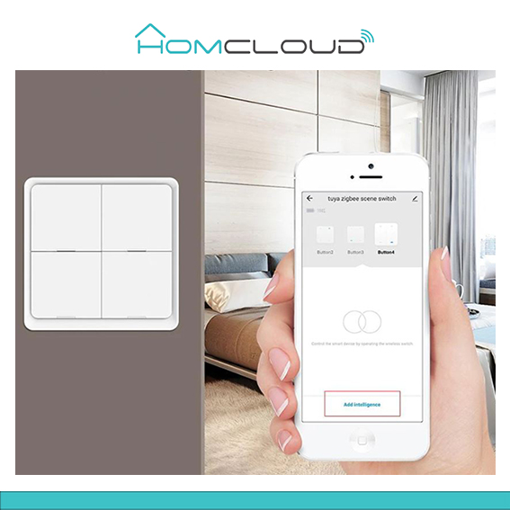 Pulsante a muro senza fili intelligente 4CH - immagine 2