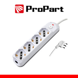 Multipresa 4pos bipasso/schuko + interrutt nuovo modello