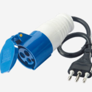 Spina mobile con cavo + Presa Indust.16A 2P+T 220-250V IP44