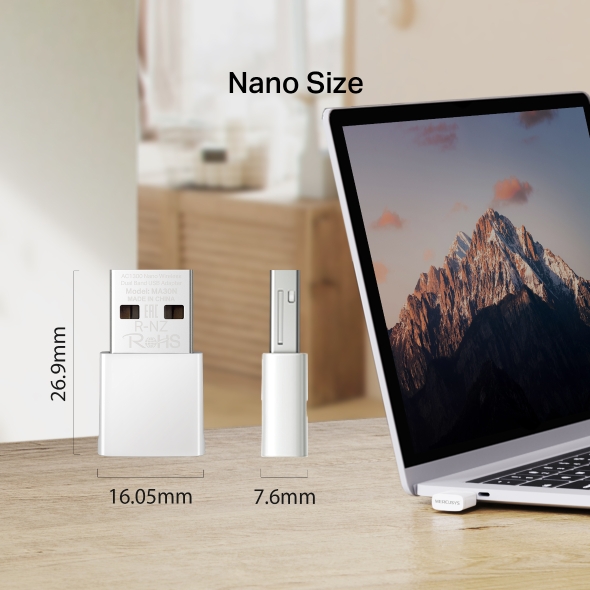 Mercusys Nano Scheda Wireless Dual Band AC1300 USB - MA30N - immagine 2