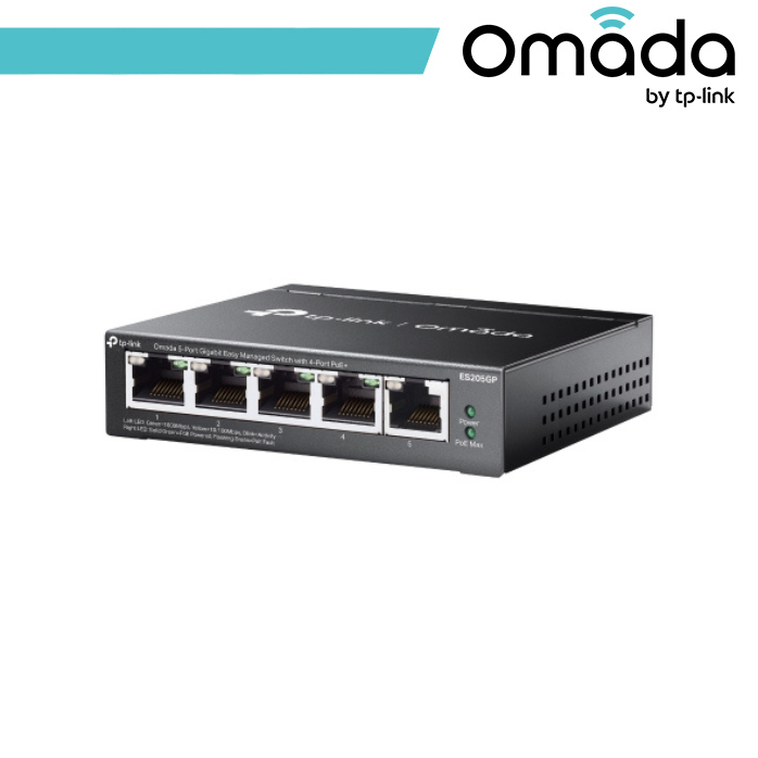 Omada Switch Easy Managed 5 porte Gigabit con 4 porte PoE+ - ES205GP - immagine 2