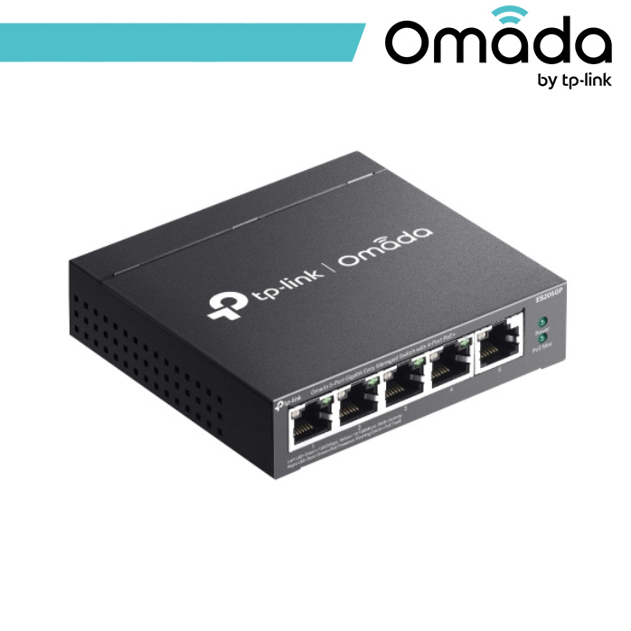 Omada Switch Easy Managed 5 porte Gigabit con 4 porte PoE+ - ES205GP - immagine 3