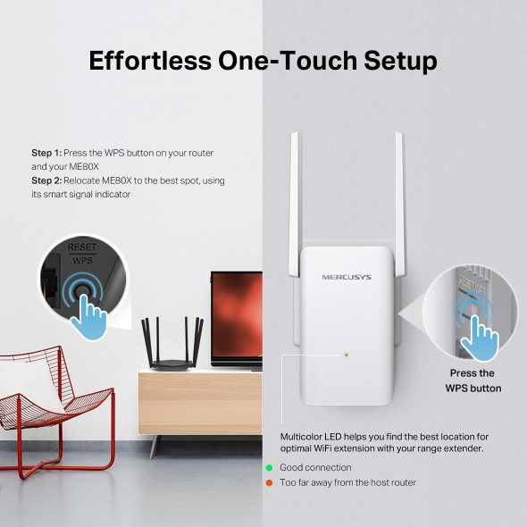 Mercusys AX3000 Wi-Fi 6 Range Extender - ME80X - immagine 5