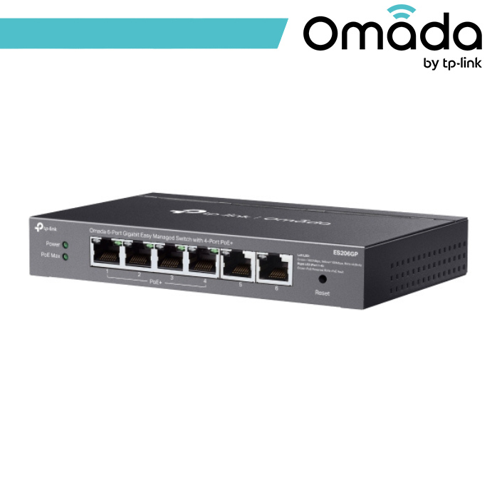 Omada 6-Port Gigabit Easy Managed Switch with 4-Port PoE+ - immagine 2