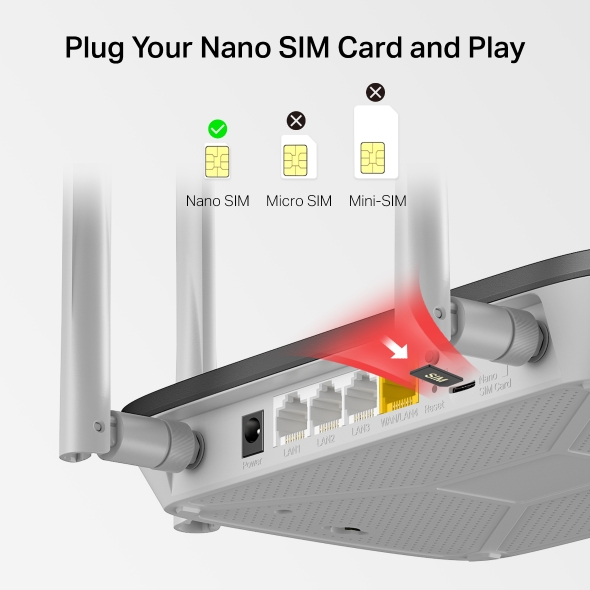 Mercusys AC1200 Wireless Dual Band 4G LTE Router - MB135-4G - immagine 5