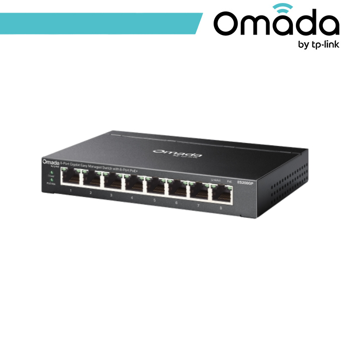 Omada Switch Gigabit Easy Managed a 8 porte con 8 porte PoE+ - ES208GP - immagine 3